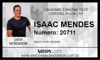 Candidato ISAAC MENDES 2024 - CORONEL VIVIDA - Eleições