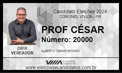 Candidato PROF CÉSAR 2024 - CORONEL VIVIDA - Eleições