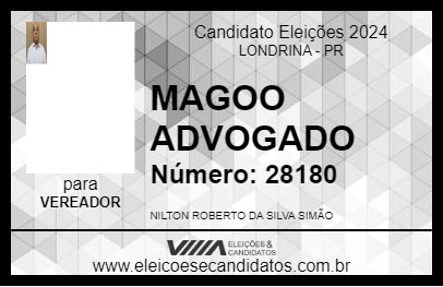 Candidato MAGOO ADVOGADO 2024 - LONDRINA - Eleições