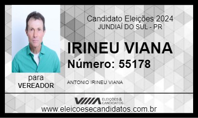 Candidato IRINEU VIANA 2024 - JUNDIAÍ DO SUL - Eleições