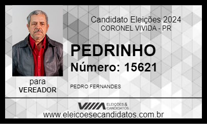 Candidato PEDRINHO 2024 - CORONEL VIVIDA - Eleições