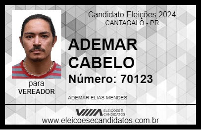 Candidato ADEMAR CABELO 2024 - CANTAGALO - Eleições