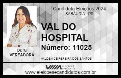 Candidato VALDENICE PEREIRA 2024 - SABÁUDIA - Eleições