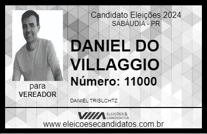 Candidato DANIEL DO VILLAGGIO 2024 - SABÁUDIA - Eleições