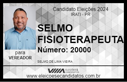 Candidato SELMO FISIOTERAPEUTA 2024 - IRATI - Eleições