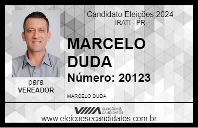 Candidato MARCELO DUDA 2024 - IRATI - Eleições