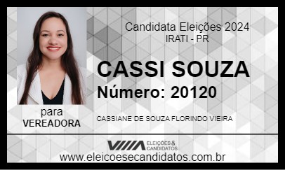 Candidato CASSI SOUZA 2024 - IRATI - Eleições