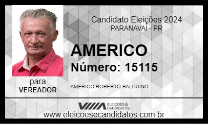 Candidato AMERICO 2024 - PARANAVAÍ - Eleições