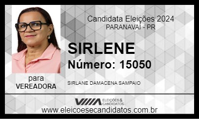 Candidato SIRLENE 2024 - PARANAVAÍ - Eleições