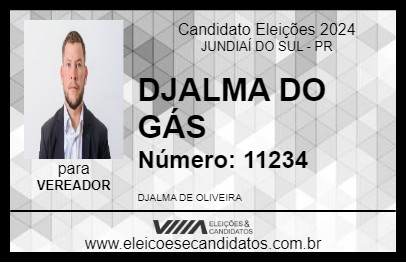 Candidato DJALMA DO GÁS 2024 - JUNDIAÍ DO SUL - Eleições