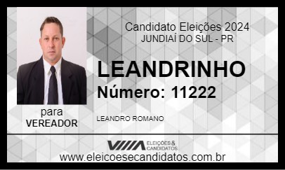 Candidato LEANDRINHO 2024 - JUNDIAÍ DO SUL - Eleições