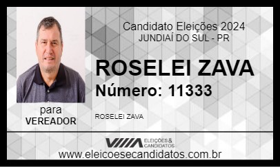 Candidato ROSELEI ZAVA 2024 - JUNDIAÍ DO SUL - Eleições