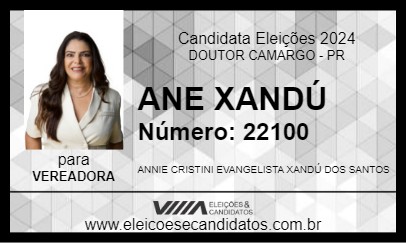 Candidato ANE XANDÚ 2024 - DOUTOR CAMARGO - Eleições