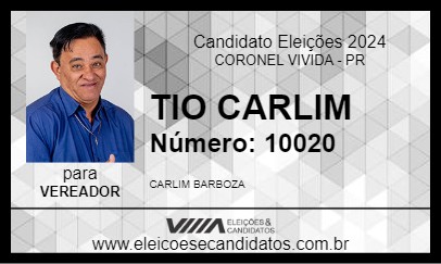 Candidato TIO CARLIM 2024 - CORONEL VIVIDA - Eleições