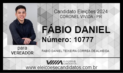 Candidato FÁBIO DANIEL 2024 - CORONEL VIVIDA - Eleições