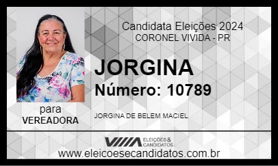 Candidato JORGINA 2024 - CORONEL VIVIDA - Eleições