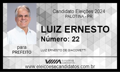 Candidato LUIZ ERNESTO 2024 - PALOTINA - Eleições