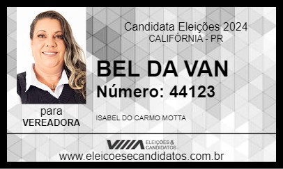 Candidato BEL DA VAN 2024 - CALIFÓRNIA - Eleições