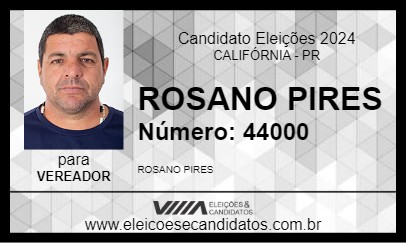 Candidato ROSANO PIRES 2024 - CALIFÓRNIA - Eleições