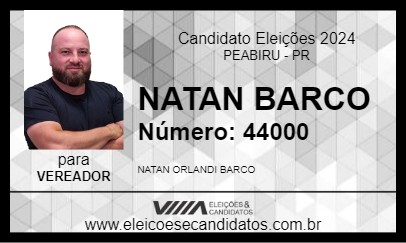 Candidato NATAN BARCO 2024 - PEABIRU - Eleições