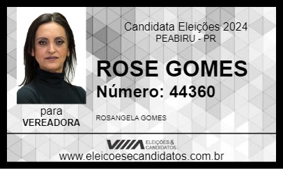 Candidato ROSE GOMES 2024 - PEABIRU - Eleições