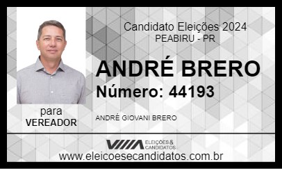 Candidato ANDRÉ BRERO 2024 - PEABIRU - Eleições