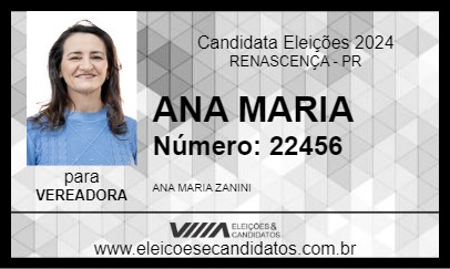 Candidato ANA MARIA 2024 - RENASCENÇA - Eleições