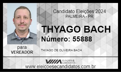 Candidato THYAGO BACH  2024 - PALMEIRA - Eleições