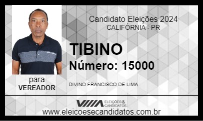 Candidato TIBINO 2024 - CALIFÓRNIA - Eleições