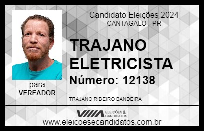 Candidato TRAJANO ELETRICISTA 2024 - CANTAGALO - Eleições