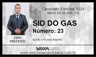 Candidato SID DO GAS 2024 - MAUÁ DA SERRA - Eleições