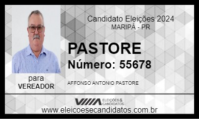 Candidato PASTORE 2024 - MARIPÁ - Eleições