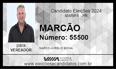 Candidato MARCÃO 2024 - MARIPÁ - Eleições