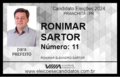 Candidato RONIMAR SARTOR 2024 - PRANCHITA - Eleições