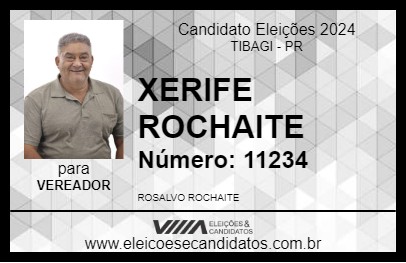 Candidato XERIFE ROCHAITE 2024 - TIBAGI - Eleições