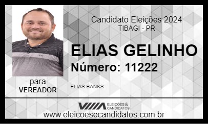 Candidato ELIAS GELINHO 2024 - TIBAGI - Eleições