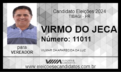 Candidato VIRMO DO JECA 2024 - TIBAGI - Eleições