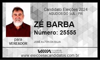 Candidato ZÉ BARBA 2024 - AGUDOS DO SUL - Eleições