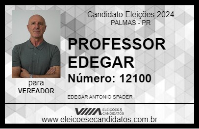 Candidato PROFESSOR EDEGAR 2024 - PALMAS - Eleições