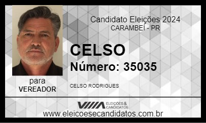 Candidato CELSO 2024 - CARAMBEÍ - Eleições