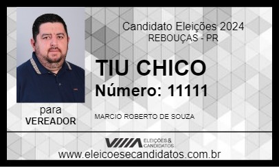 Candidato TIU CHICO 2024 - REBOUÇAS - Eleições