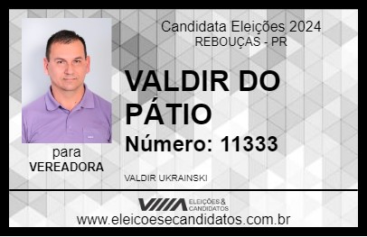 Candidato VALDIR DO PÁTIO 2024 - REBOUÇAS - Eleições