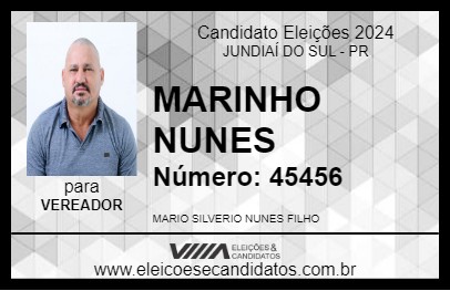 Candidato MARINHO NUNES 2024 - JUNDIAÍ DO SUL - Eleições