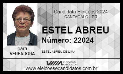 Candidato ESTEL ABREU 2024 - CANTAGALO - Eleições