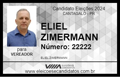 Candidato ELIEL ZIMERMANN 2024 - CANTAGALO - Eleições