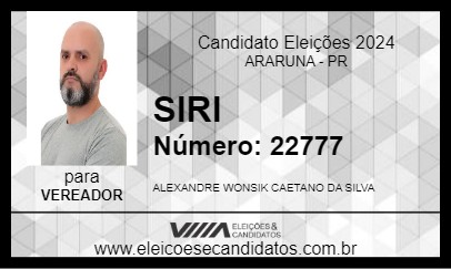 Candidato SIRI 2024 - ARARUNA - Eleições