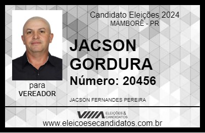 Candidato JACSON GORDURA 2024 - MAMBORÊ - Eleições