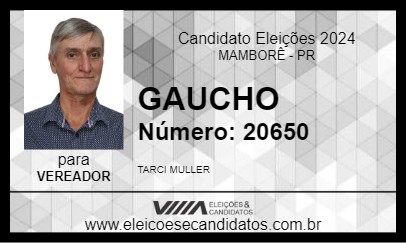 Candidato GAUCHO 2024 - MAMBORÊ - Eleições