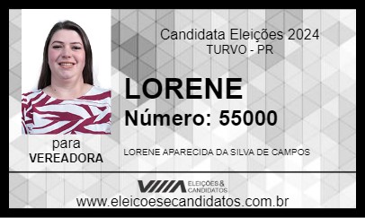 Candidato LORENE 2024 - TURVO - Eleições