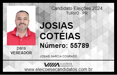 Candidato JOSIAS COTÉIAS 2024 - TURVO - Eleições